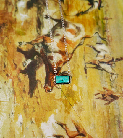 Dainty Turquoise Bar Necklaces