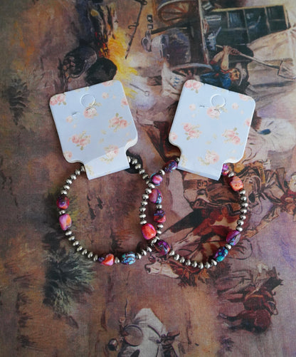 Sterling Silver Pearl Stretchy Bracelets