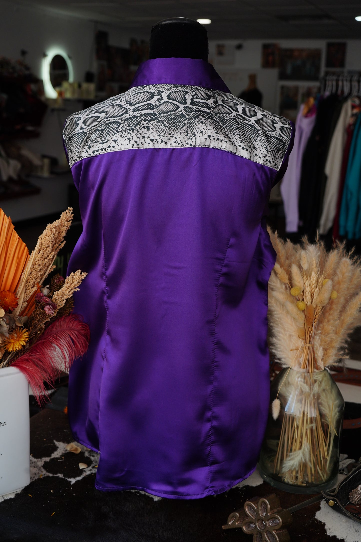 2XL - Purple w/ Snakeskin Button Down