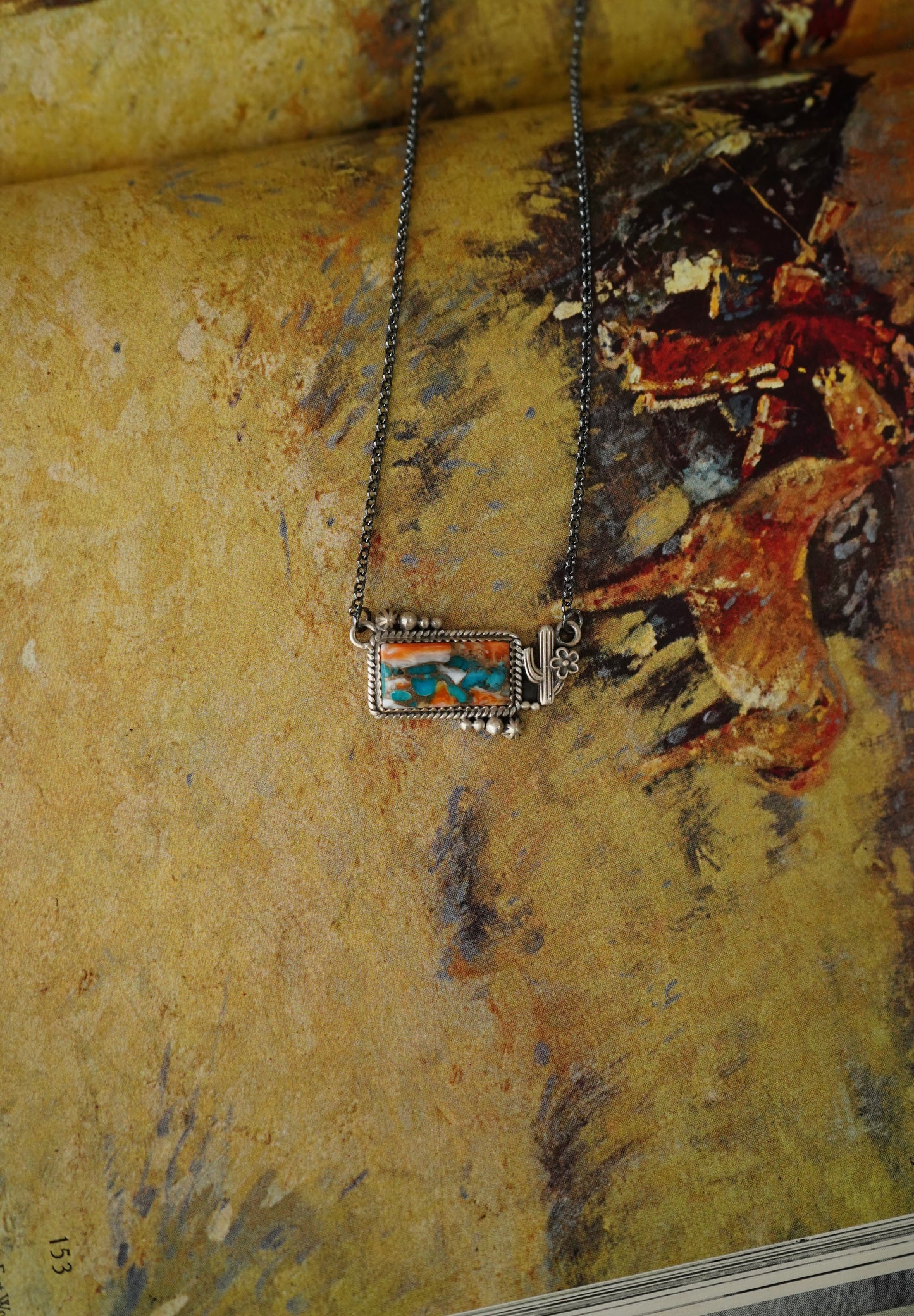 Cactus & Turquoise Bar Necklaces