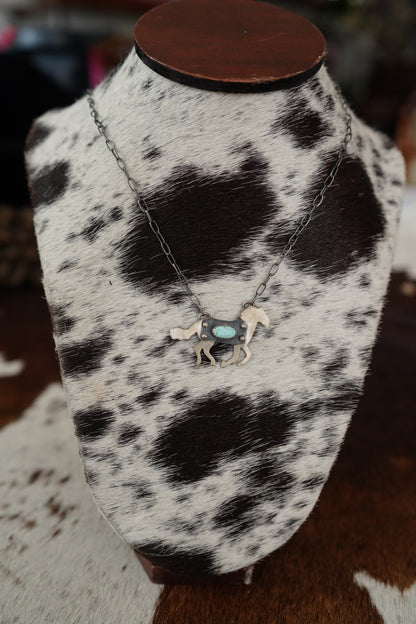 Golden Hills Horse Necklace