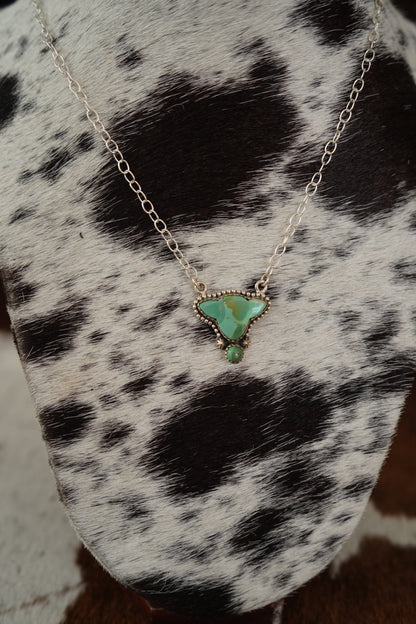 Turquoise Cow Head Necklace