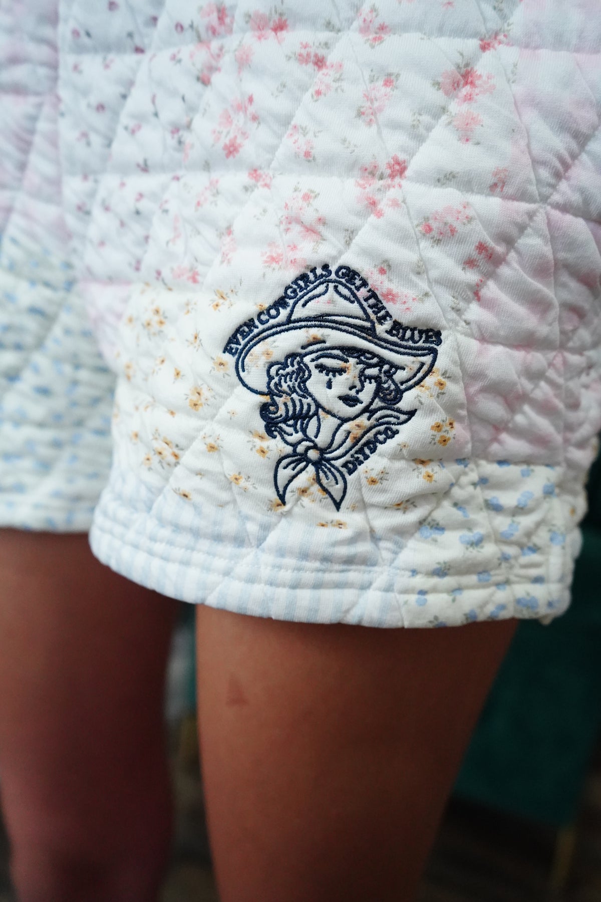Cowgirls Cry Quilted Pastel Patchwork Shorts