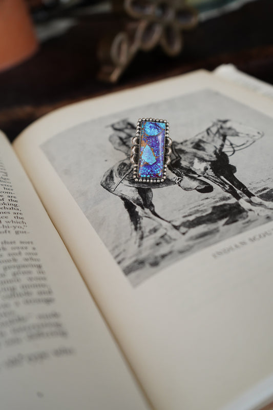 Purple Mojave Bar Ring - Adj
