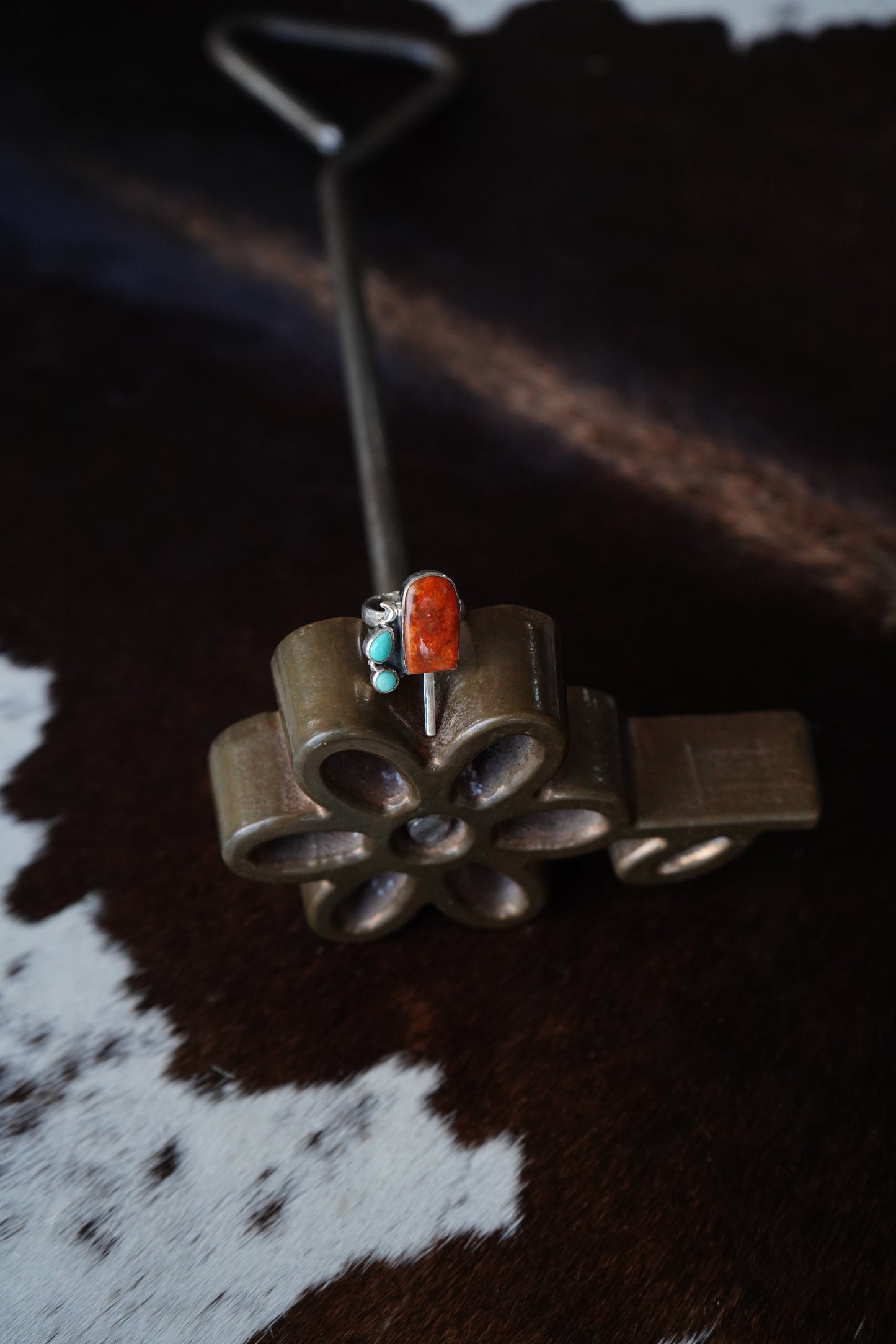 Orange Spiny Popsicle Ring - Sz 7