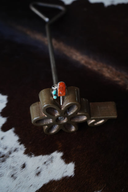 Orange Spiny Popsicle Ring - Sz 7