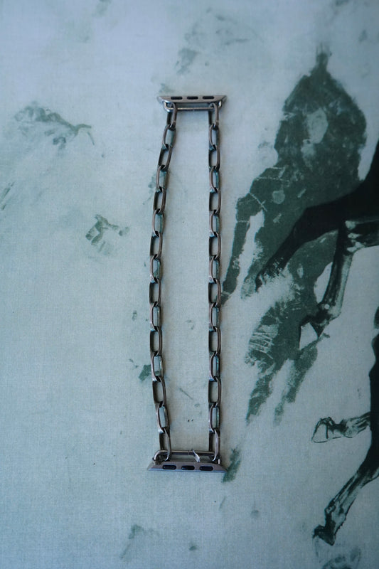 42-46 & 49mm Sterling Silver Paperclip Chain Watch Band