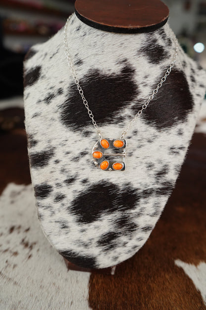 5 Stone Buckle Necklace