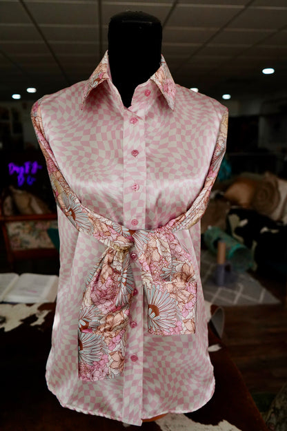 Daisy Original Pink Groovy w/ Daisy Pastel Floral - Size 8