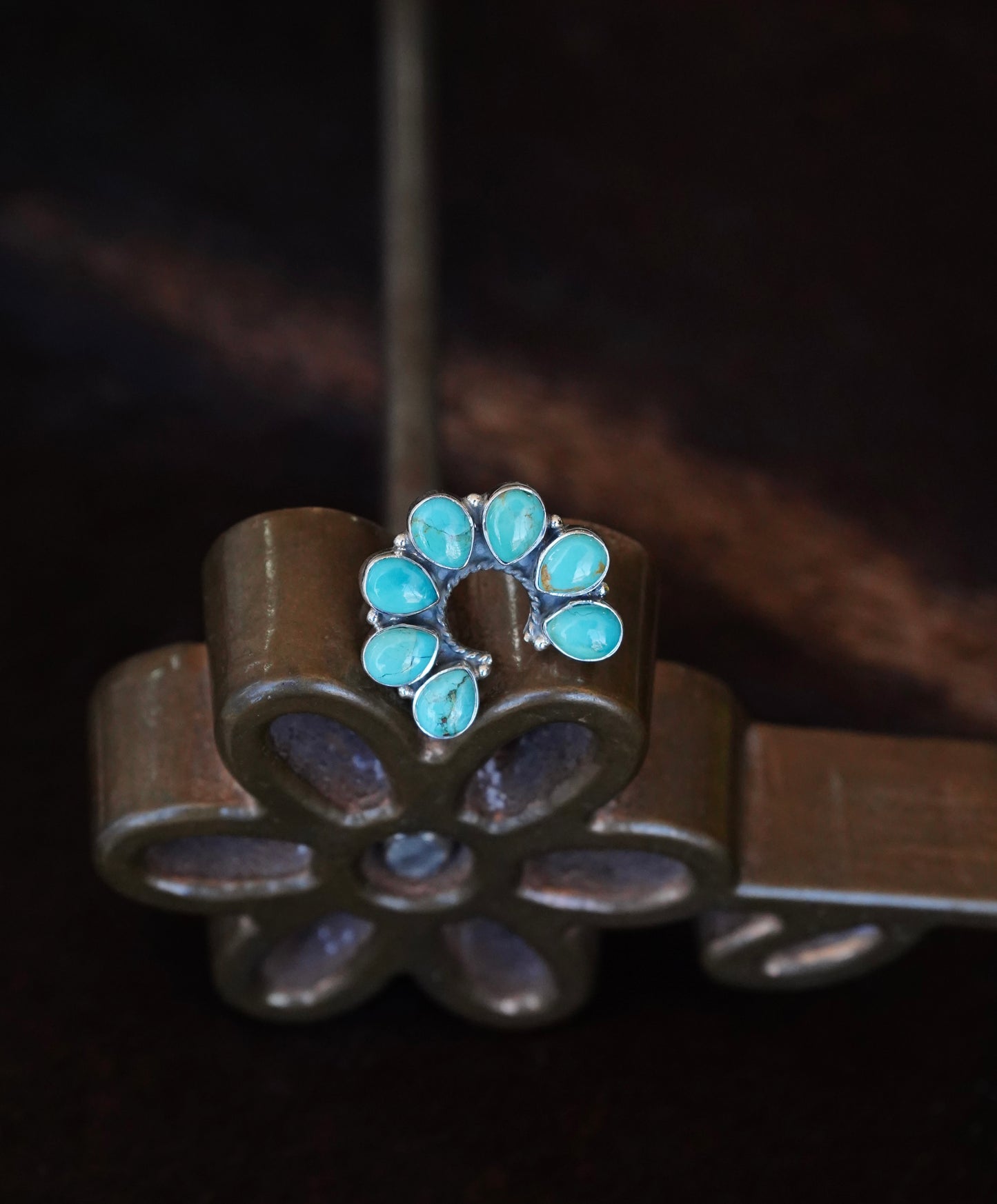 Turquoise Naja Rings - Adj