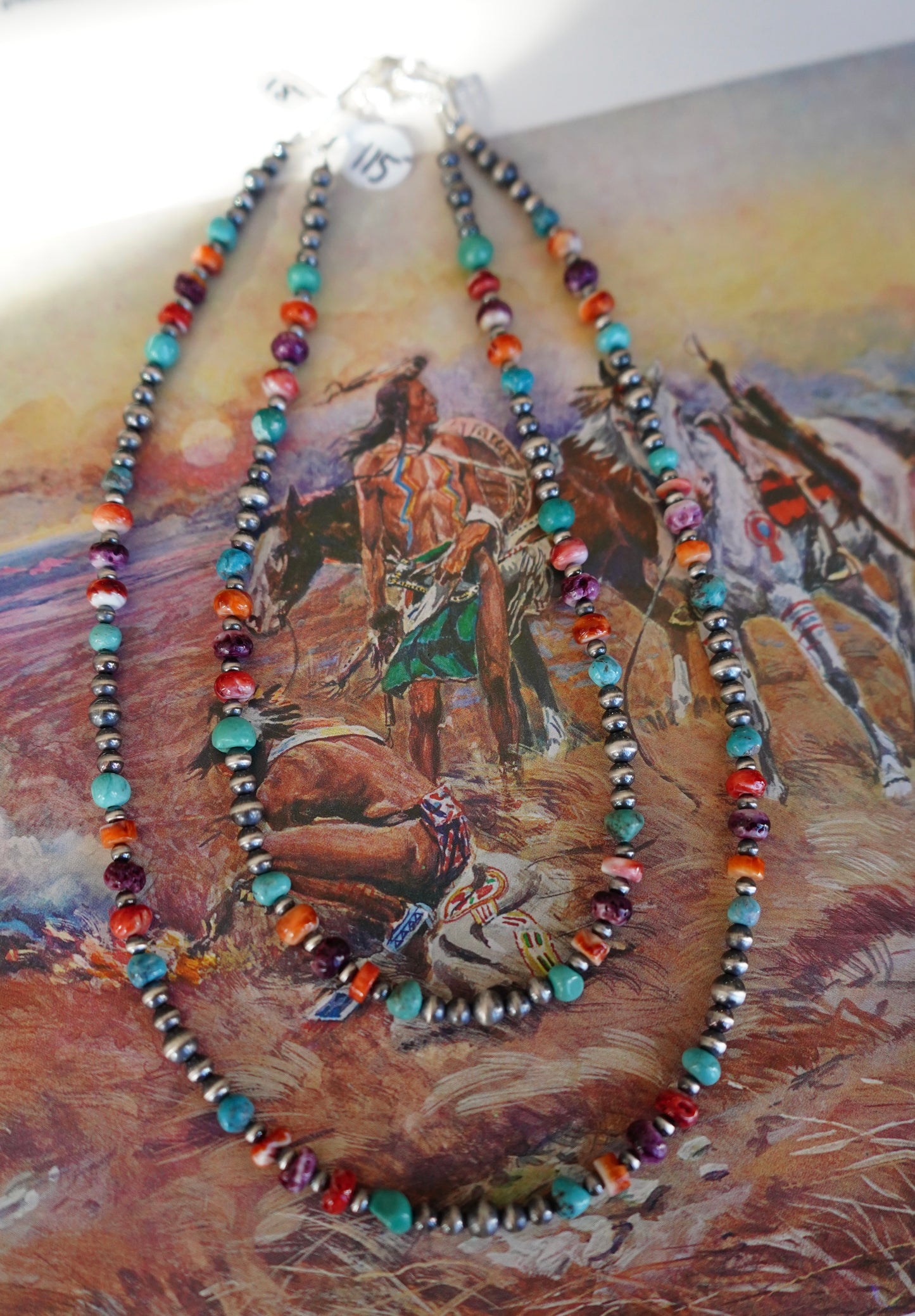 Multi Oyster & Turquoise & Sterling Silver Pearl Necklaces