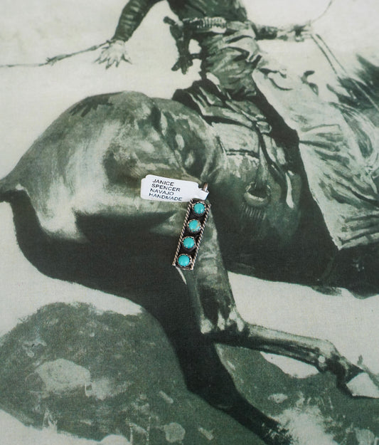 Janice Spencer 4 Stone Kingman Turquoise Pendant
