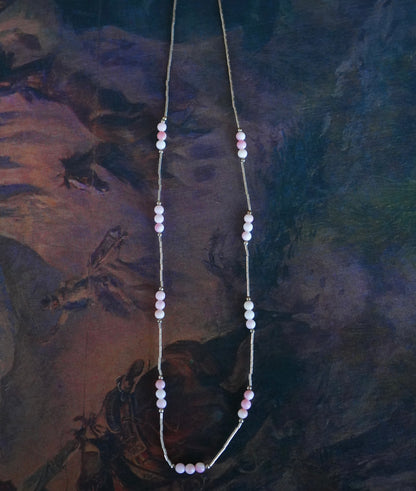 Liquid Silver Pink Conch Necklaces