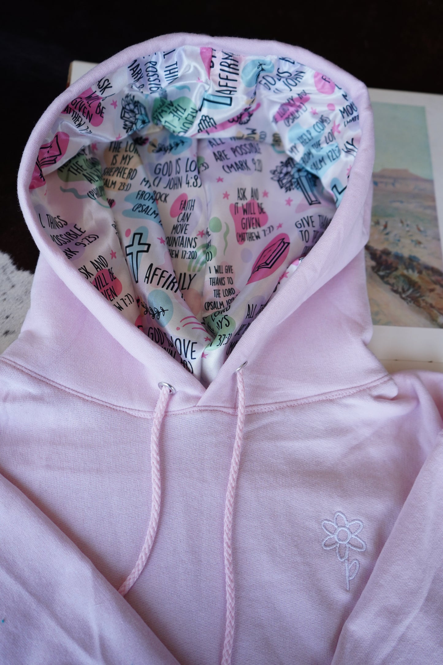 Daisy Branded Satin Lined Hoodies