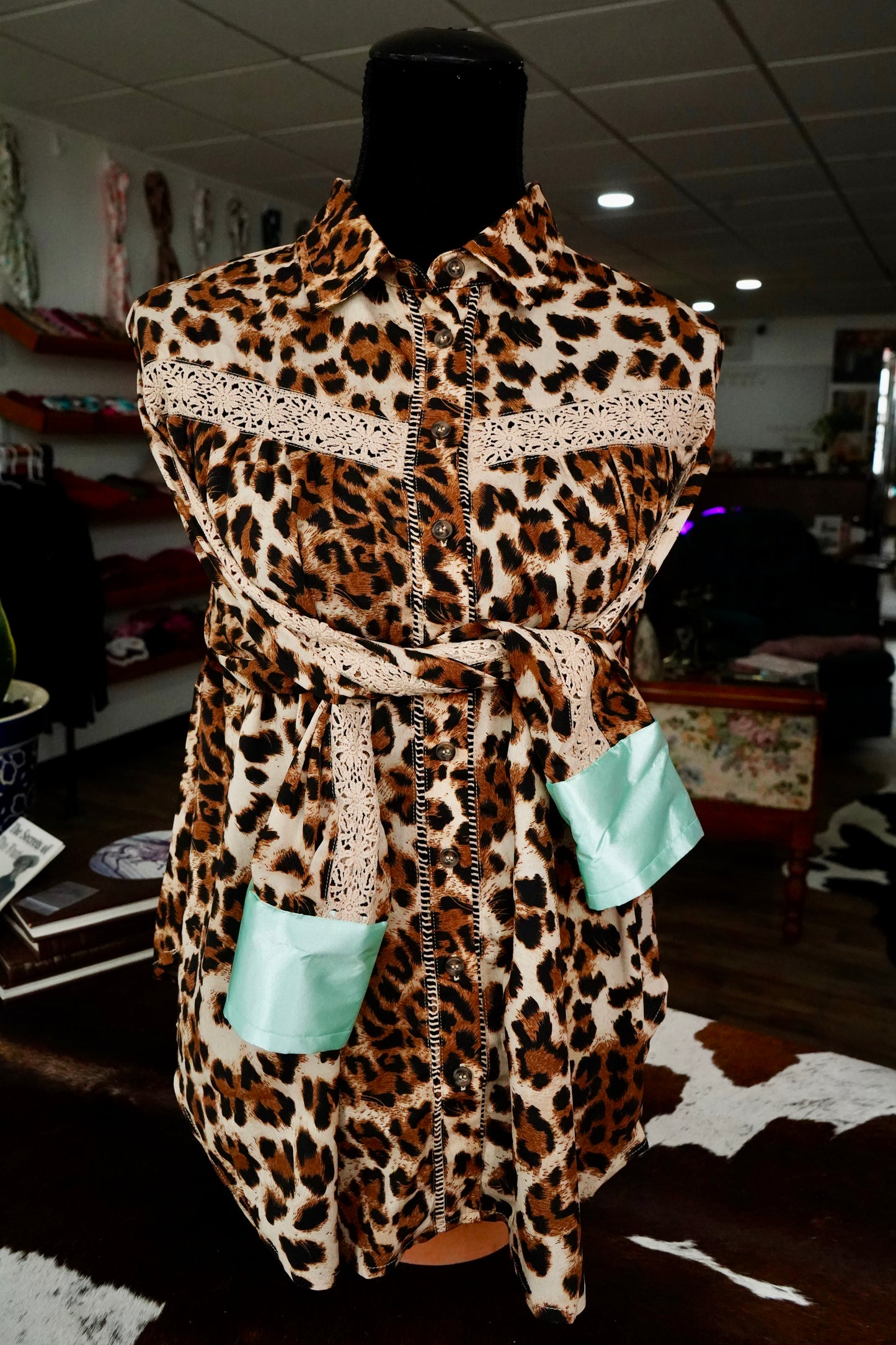 Leopard Lace Button Downs