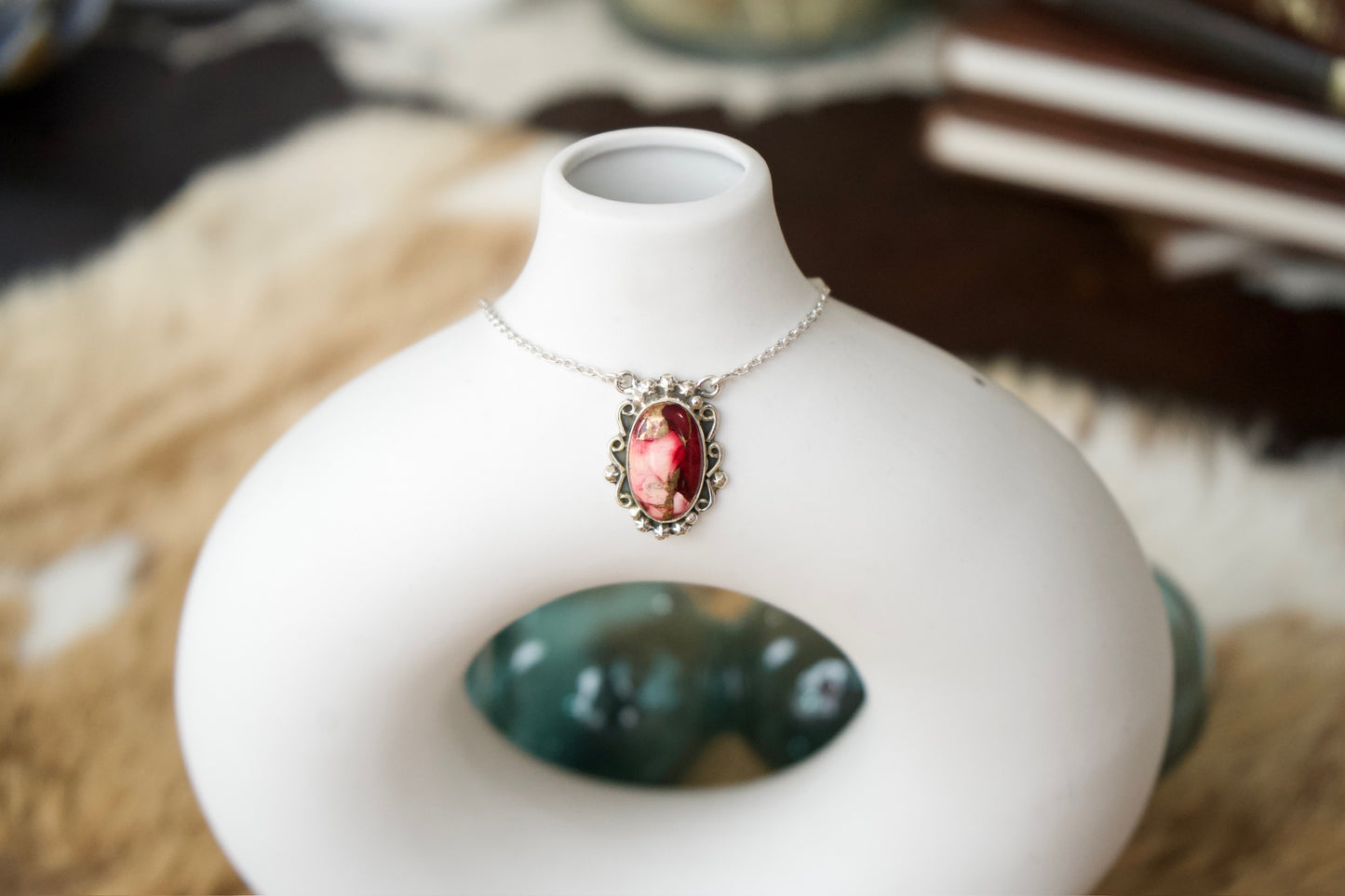 Oval Rose Necklaces