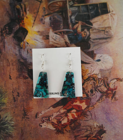 Jameson Pete Turquoise Slab Fish Hook Earrings