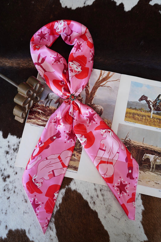 Pink Masked Cowboy Wild Rag