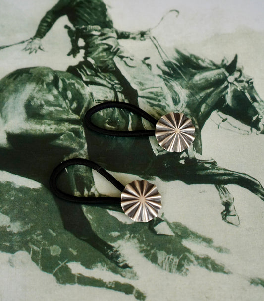 Silver Concho Hair Tie