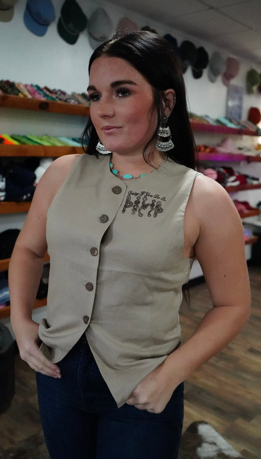 Daisy Spade Button Down Vest