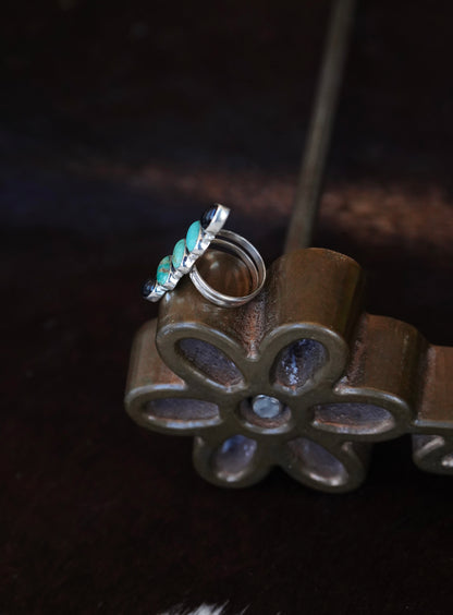 5 Stone Turquoise Rings