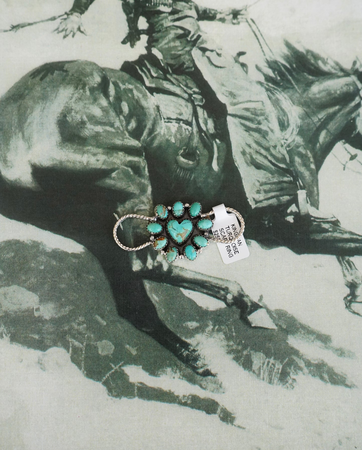 Kingman Turquoise Scarf Sliders