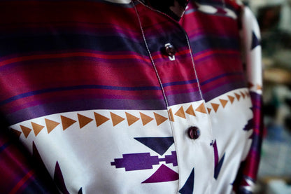 Daisy Exclusive Saddle Blanket Aztec w/ Burgundy Button Down - Size 18