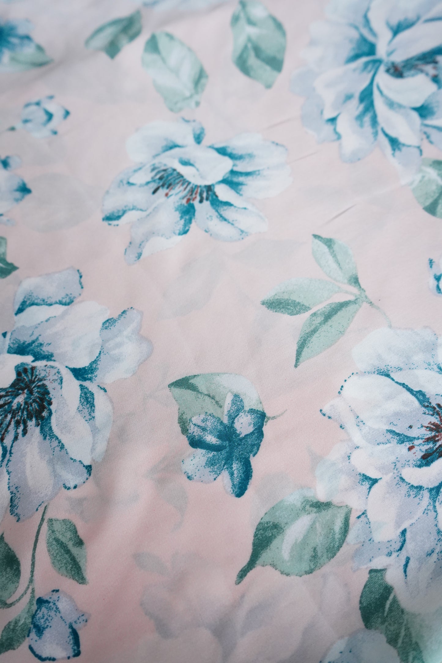 Pale Pink w/ Teal Floral DS Wild Rag