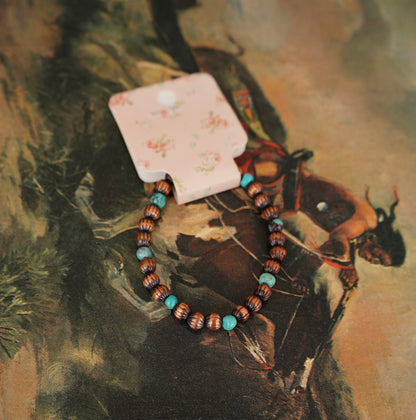 Copper Pearl Stretchy Bracelets
