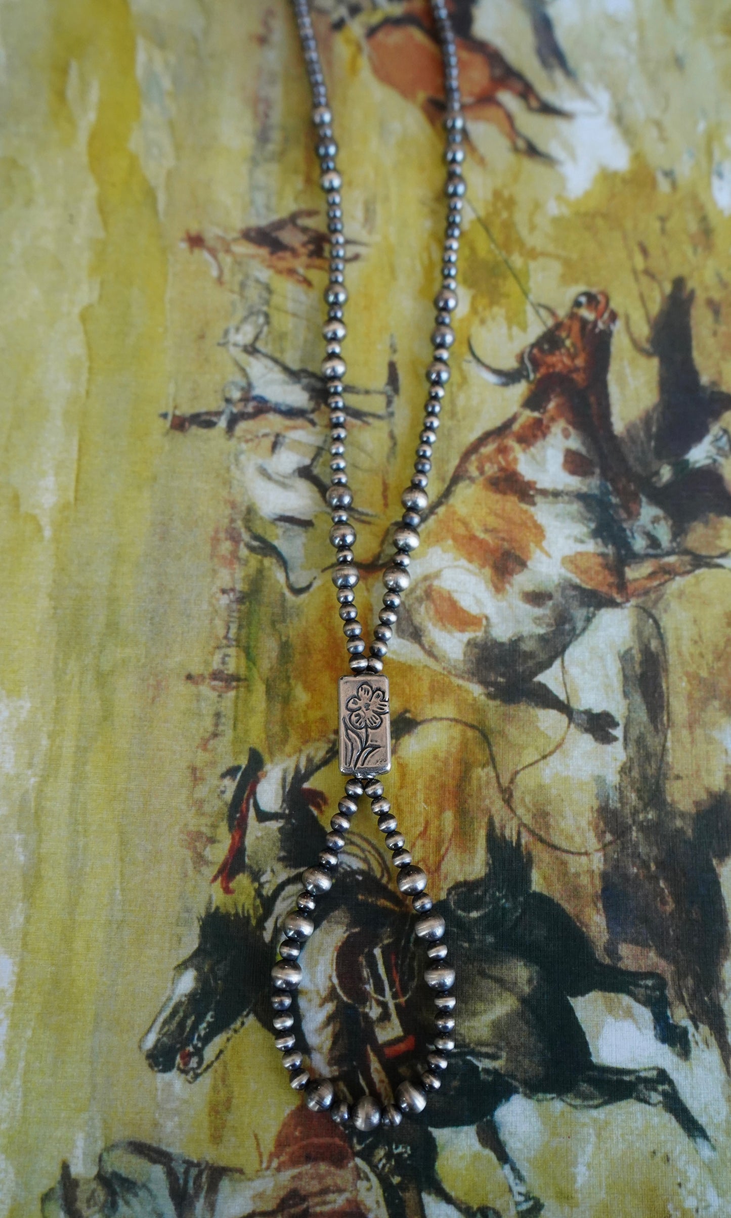 Daisy Sterling Silver Lariat Necklace - 18”