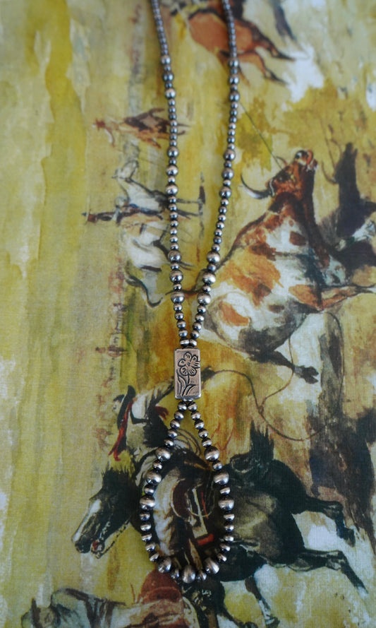 Daisy Sterling Silver Lariat Necklace - 18”