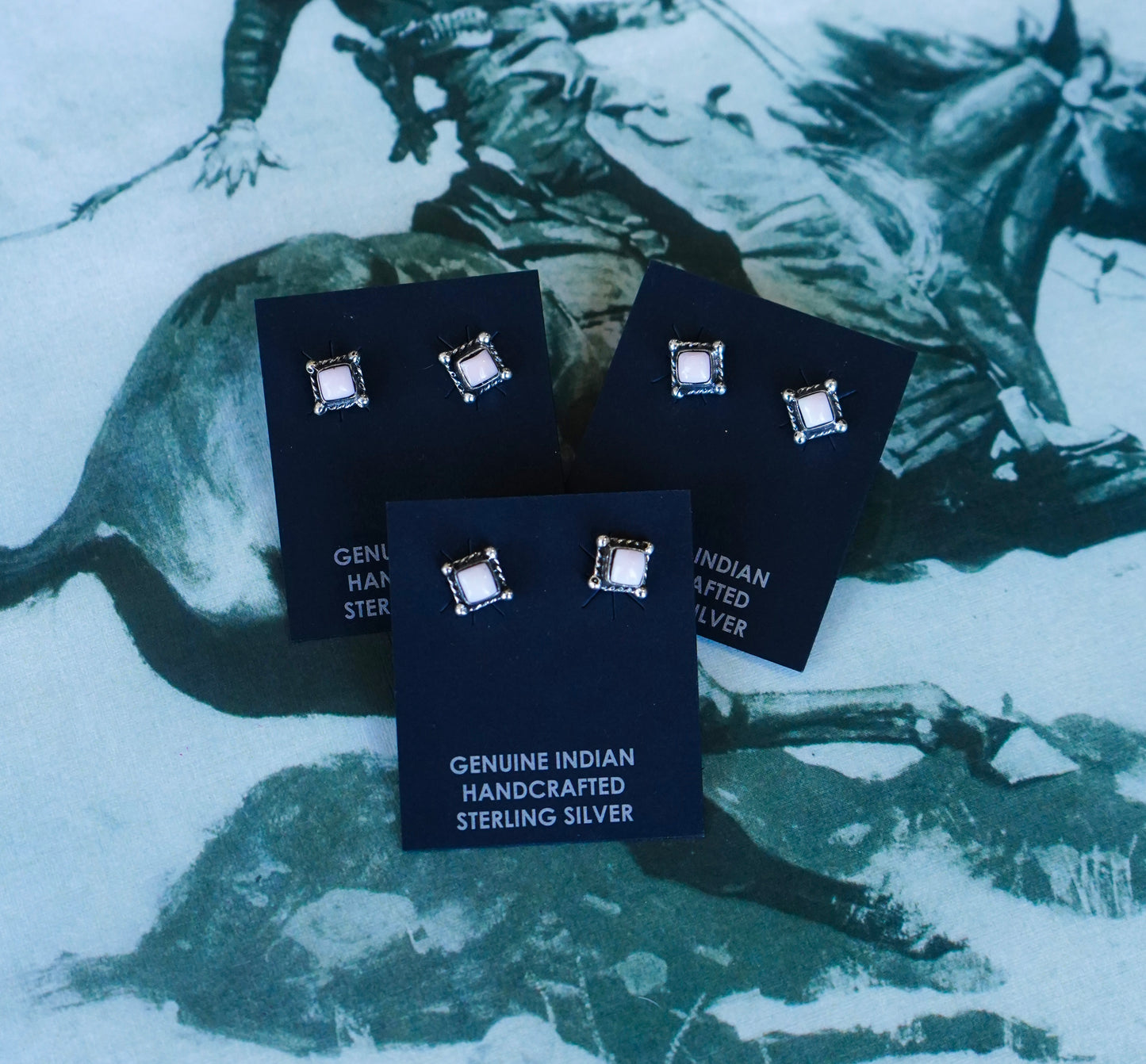 Sheena Jack Pink Conch Stud Earrings