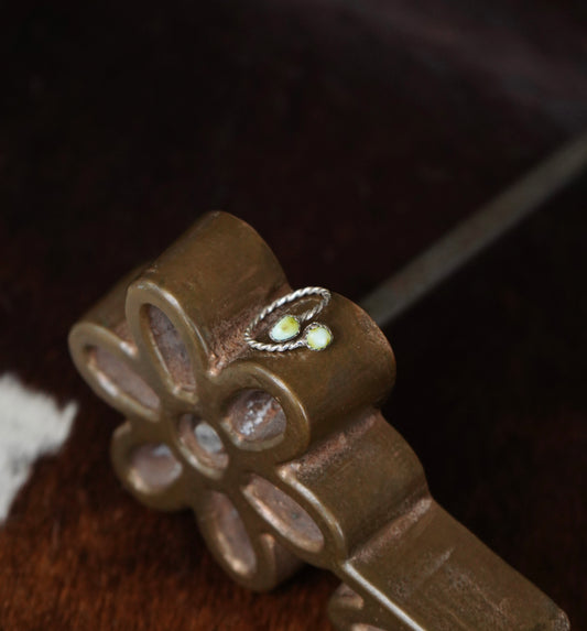 2 Stone Palomino Bypass Rope Ring - Adj