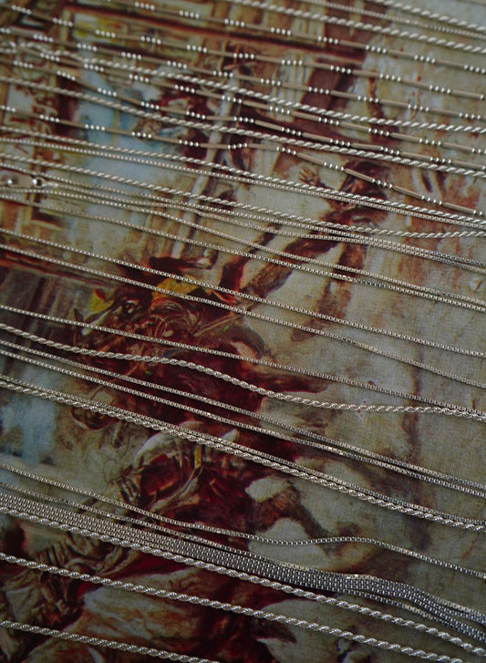 Italy Sterling Silver No Tangle Necklace Chains