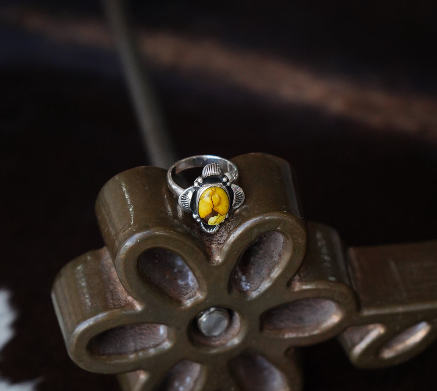 Honey Dahlia Rings - Adjustable