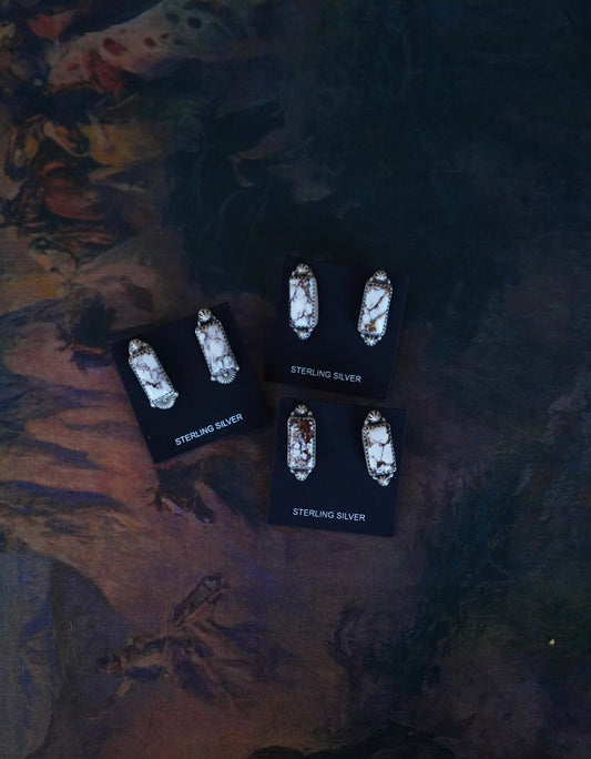 Wild Horse Bar Stud Earrings