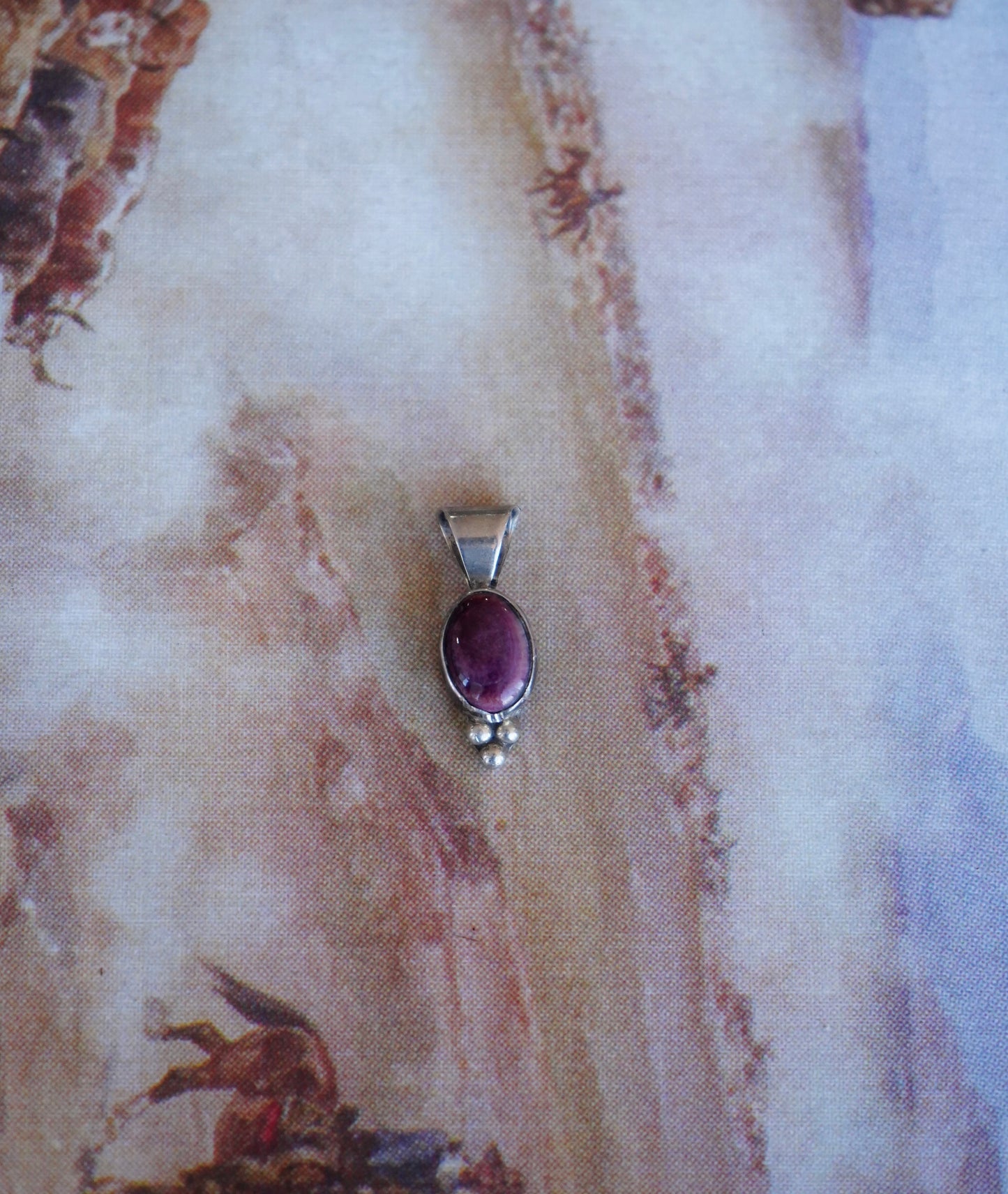 Vintage Purple Spiny Pendant