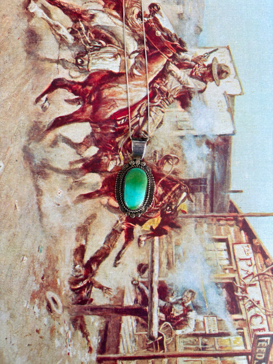 Vintage Sonoran Gold Turquoise Pendant