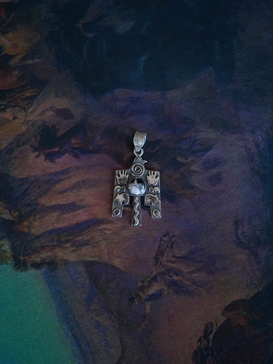 White Buffalo Thunderbird Pendant