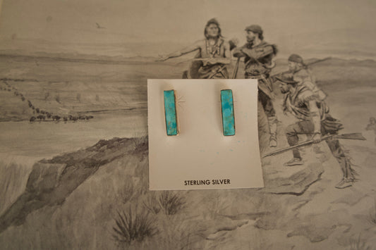 Turquoise Bar Studs