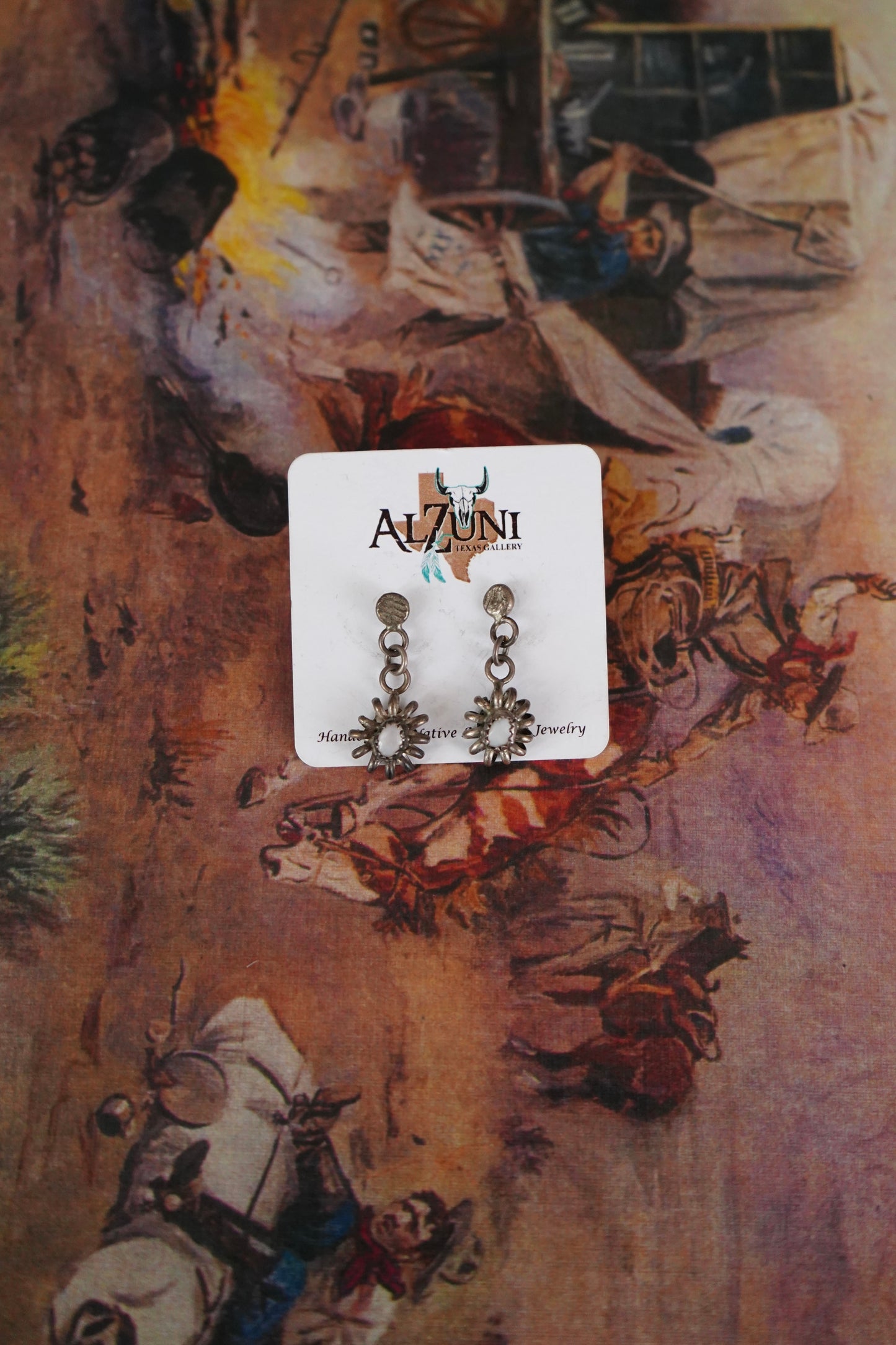 Vintage Dangly MOP Flower Stud Earrings