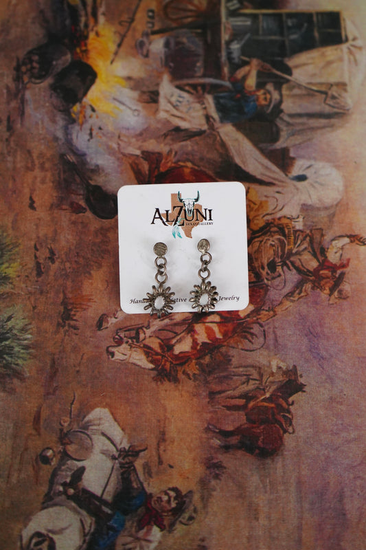 Vintage Dangly MOP Flower Stud Earrings