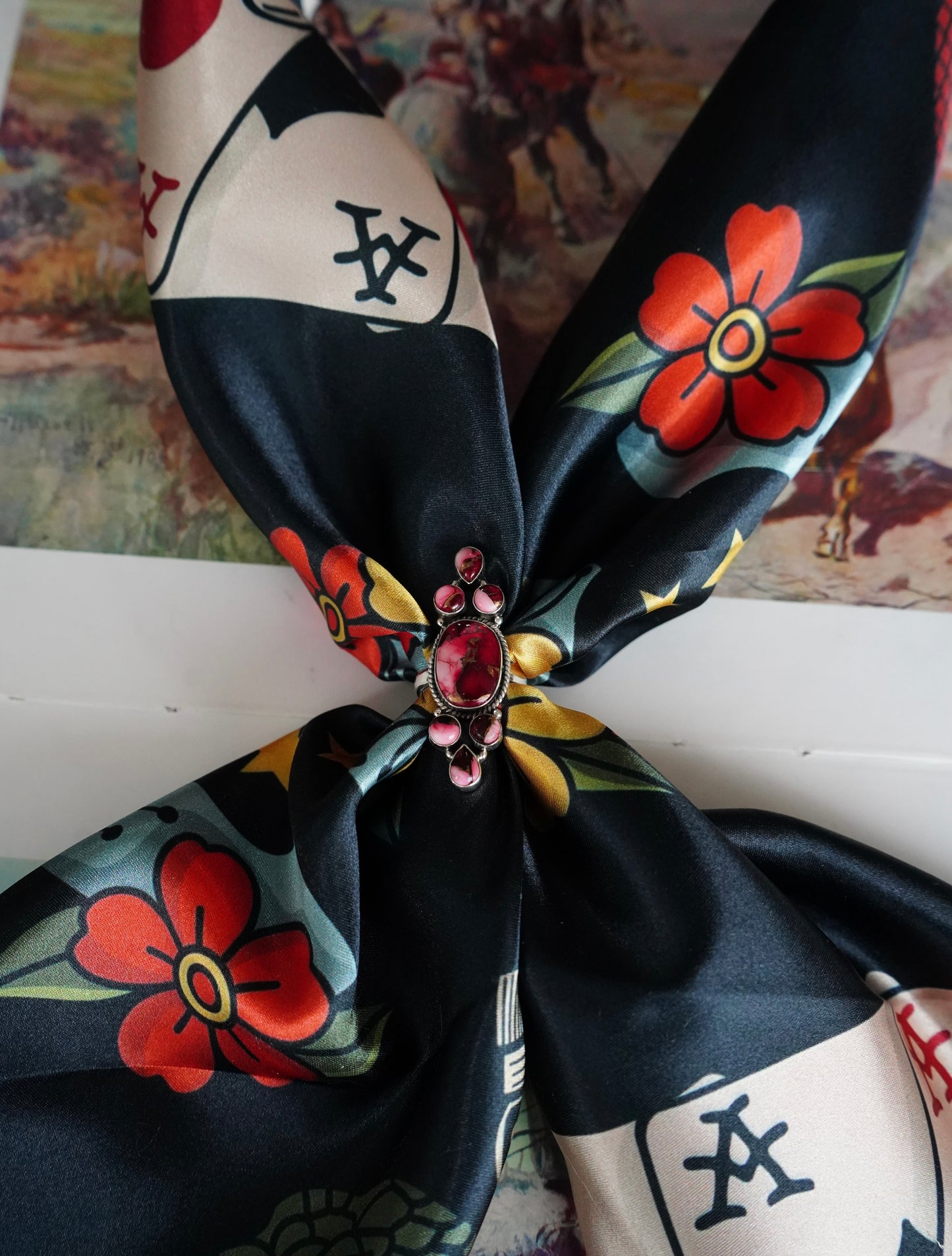 Large Western Traditional Tattoos Wild Rag