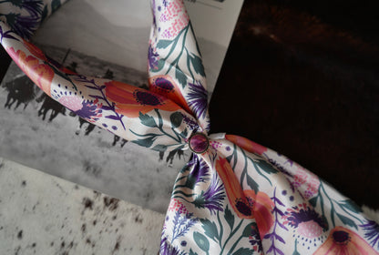 Plum & Coral Floral Wildrag