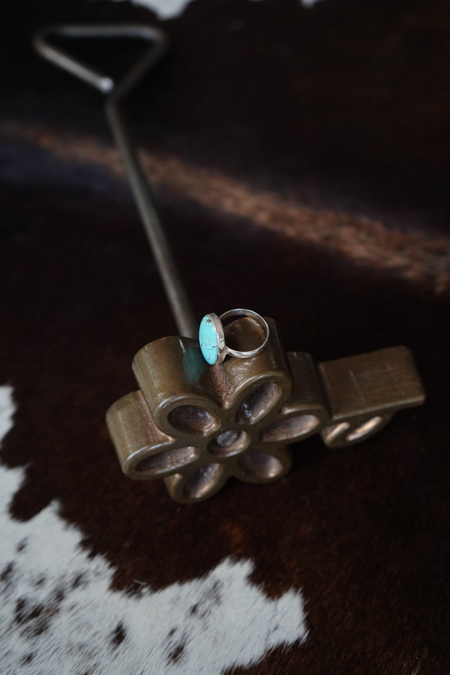 Turquoise Oval Ring - Sz 8