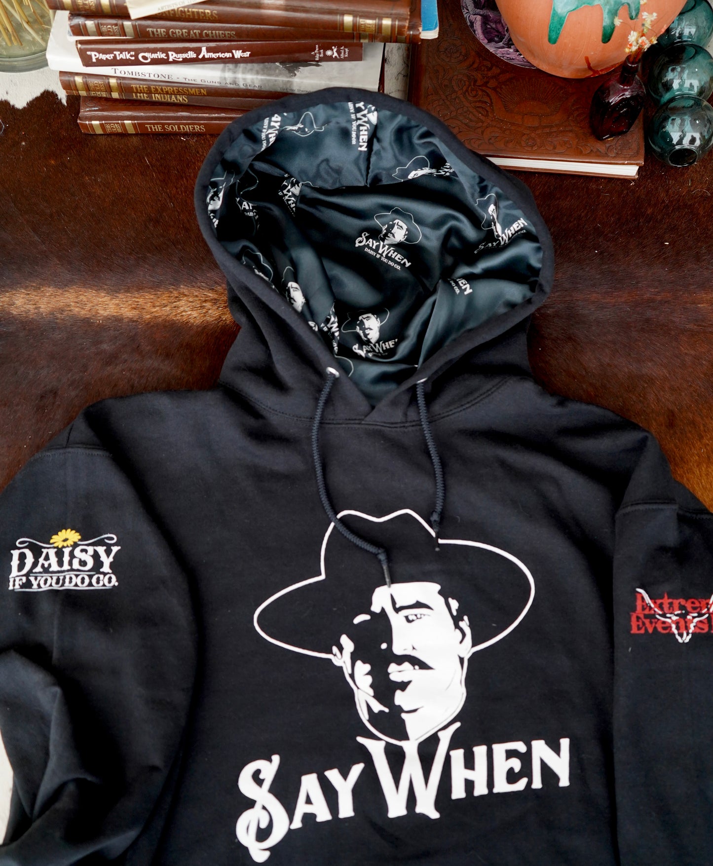 Say When Satin Lined Hooded Sweatshirts