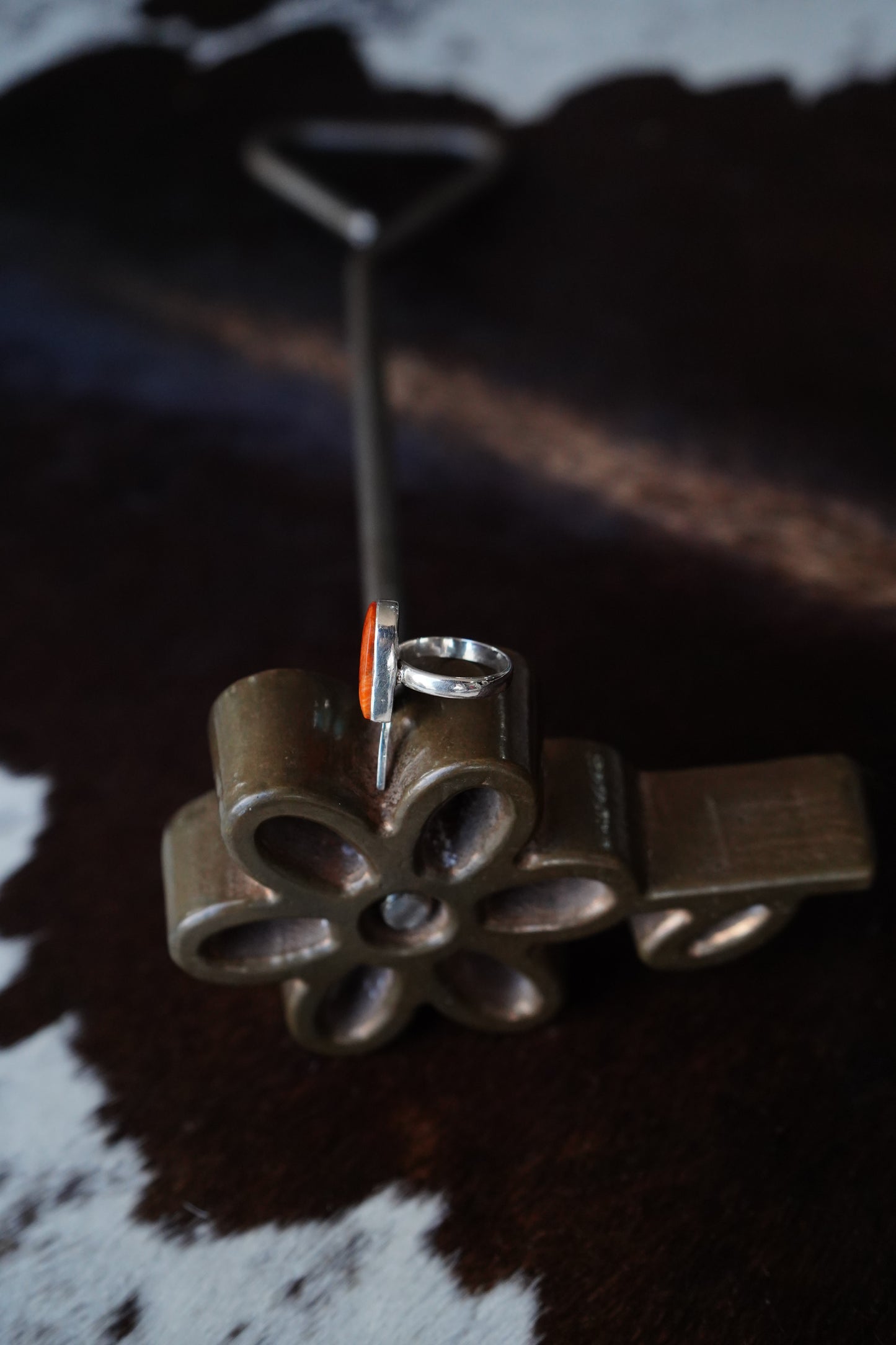 Orange Spiny Popsicle Ring - Sz 7