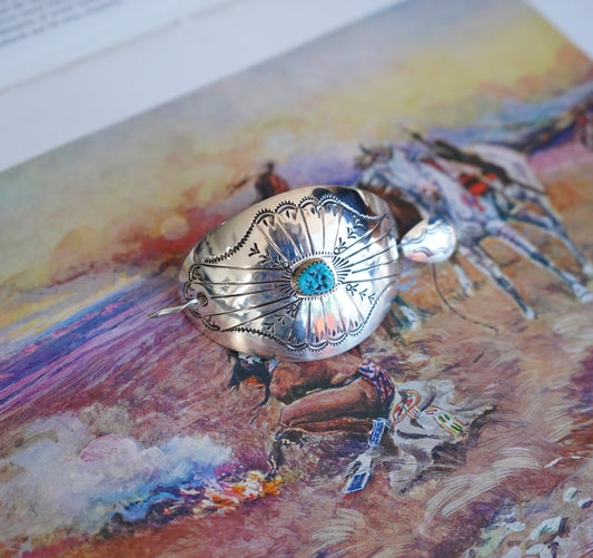 Joann Silver Turquoise Hair Tie