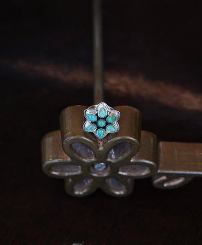 Turquoise Flower Rings