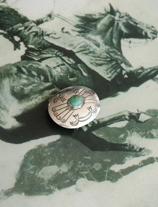 Joan Begay Navajo Handmade Royston Turquoise Belt Buckle